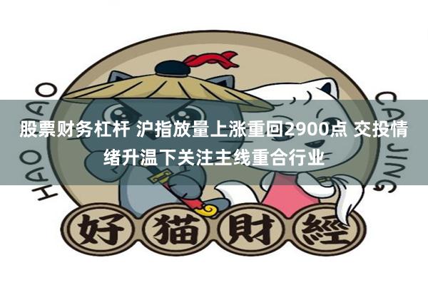 股票财务杠杆 沪指放量上涨重回2900点 交投情绪升温下关注主线重合行业